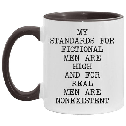 Standards for Fictional Men coffee mug