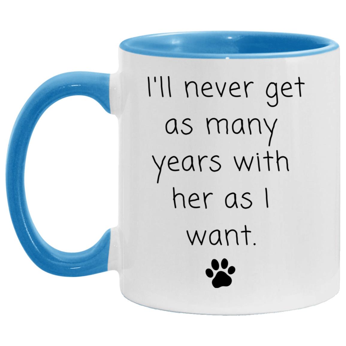 I'll never get as many years with her as I want coffee mug