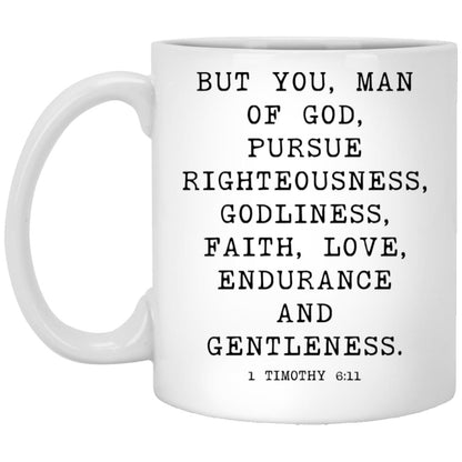 Man of God Bible Verse coffee mug