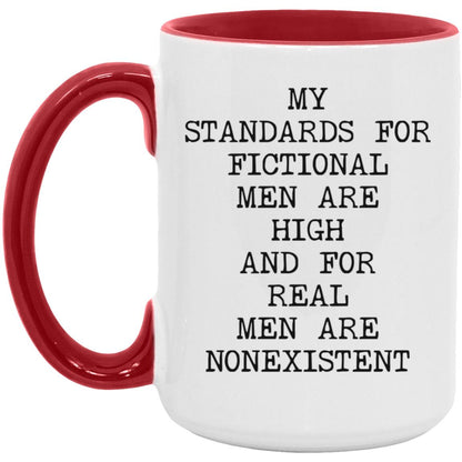 Standards for Fictional Men coffee mug