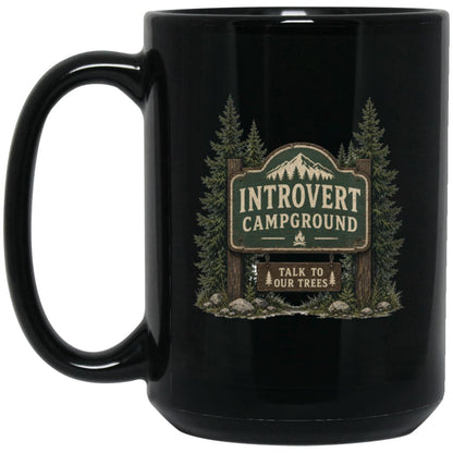 Introvert Campground coffee mug