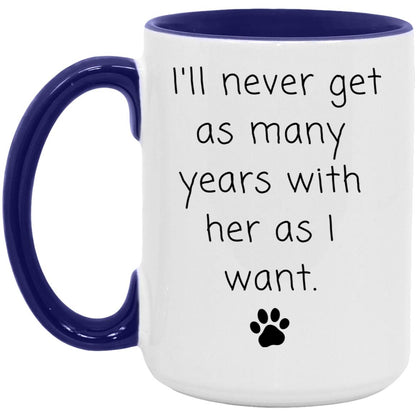 I'll never get as many years with her as I want coffee mug