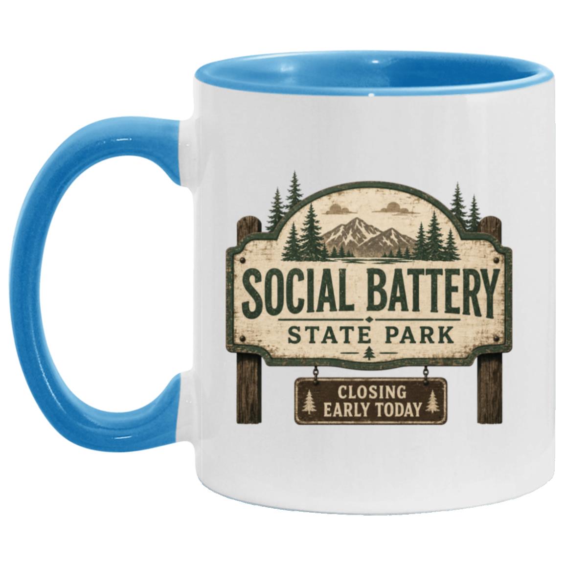 Social Battery State Park coffee mug