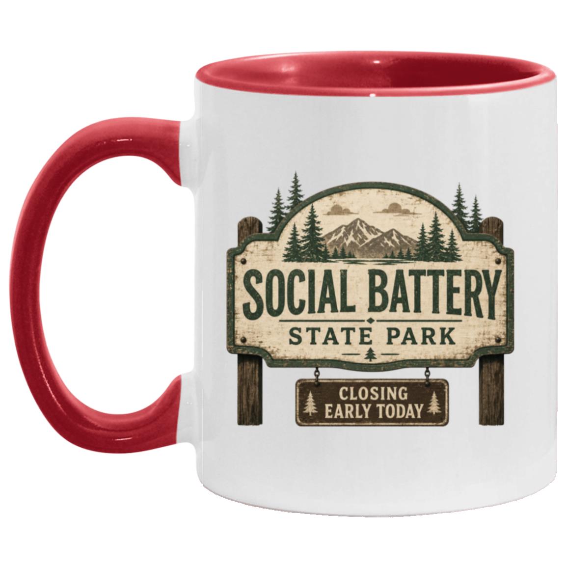 Social Battery State Park coffee mug