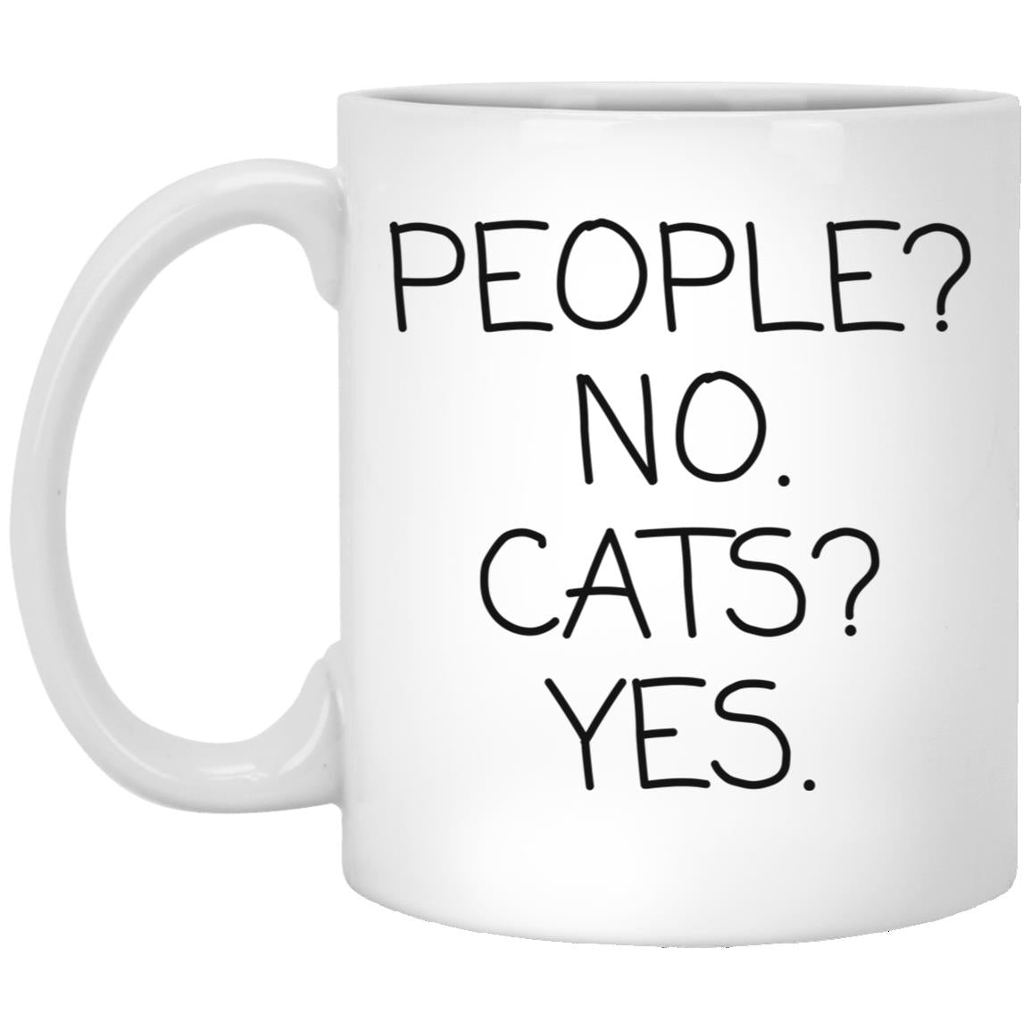 People No Cats Yes coffee mug