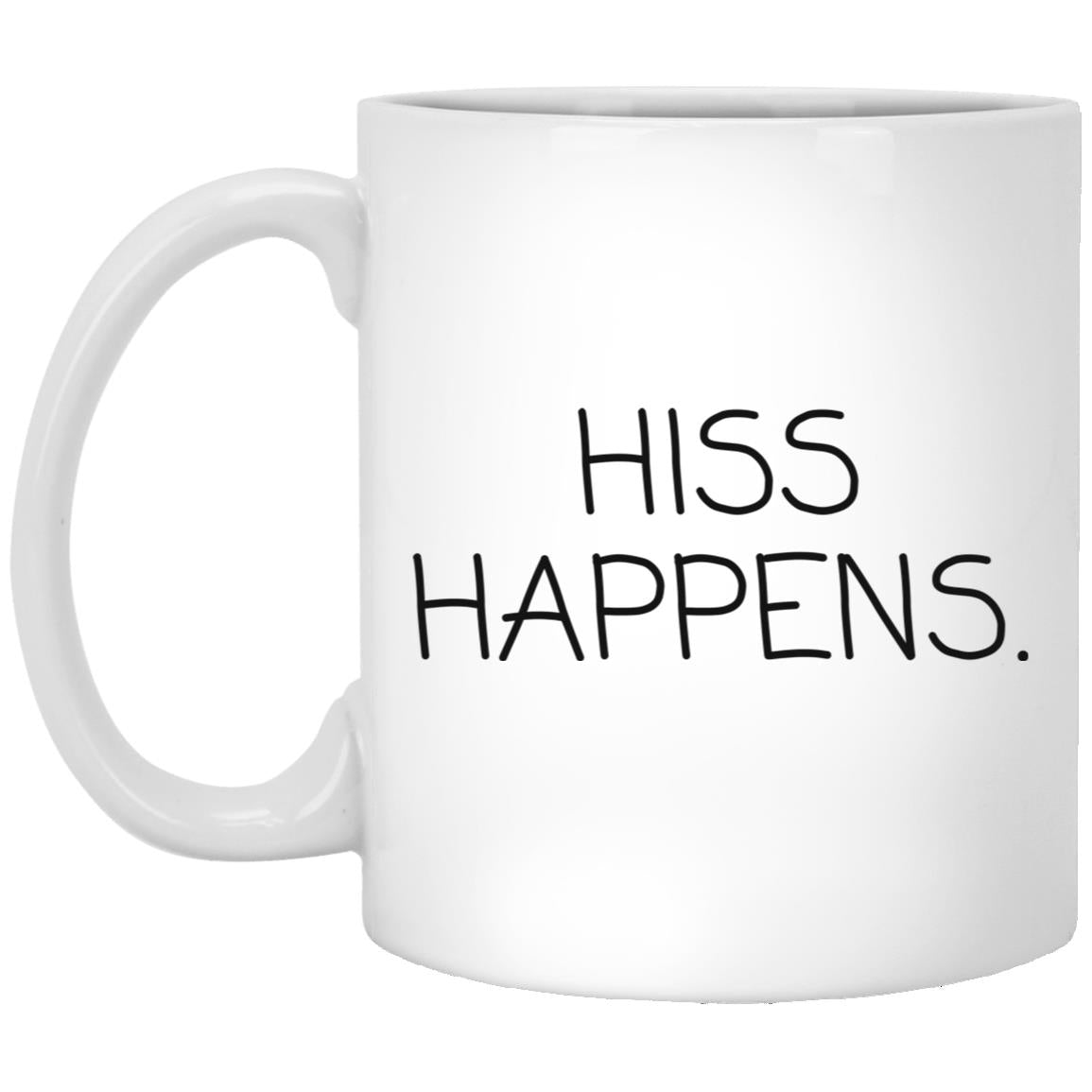 Hiss Happens coffee mug