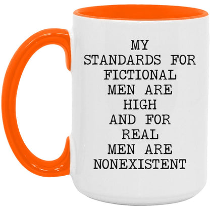 Standards for Fictional Men coffee mug