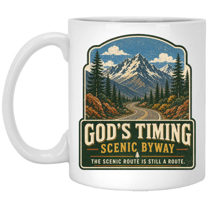Gods Timing Scenic Byway coffee mug