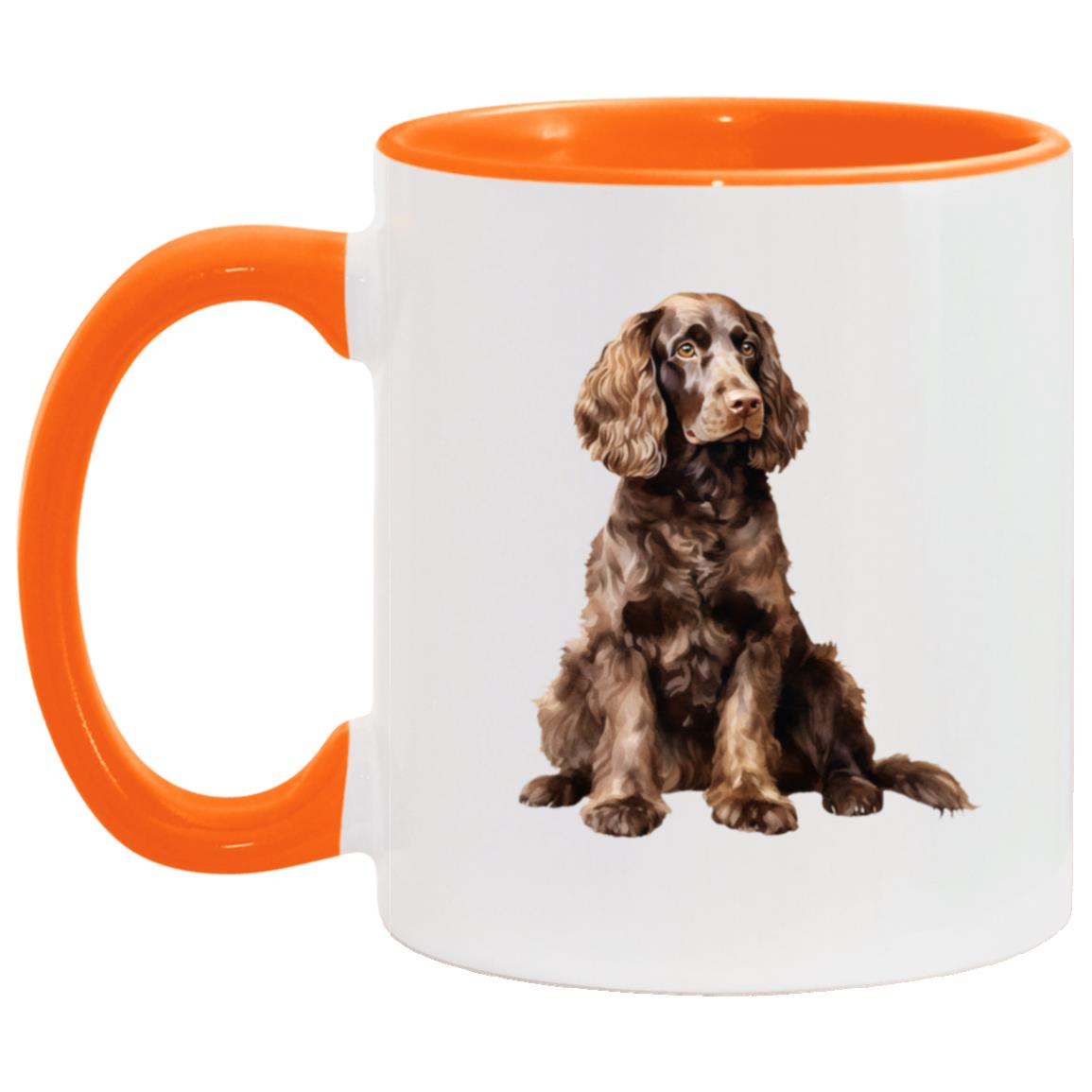 American Water Spaniel watercolor mug – 11oz Orange