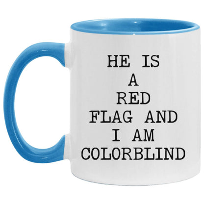 Red Flag and Colorblind coffee mug