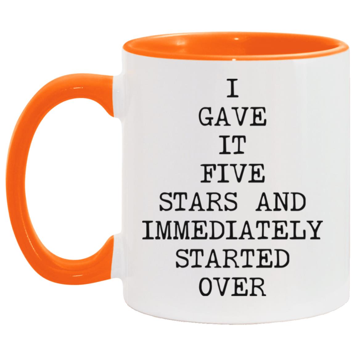 Five Stars Started Over coffee mug