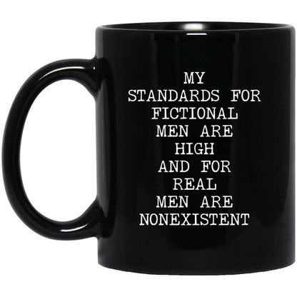Standards for Fictional Men coffee mug