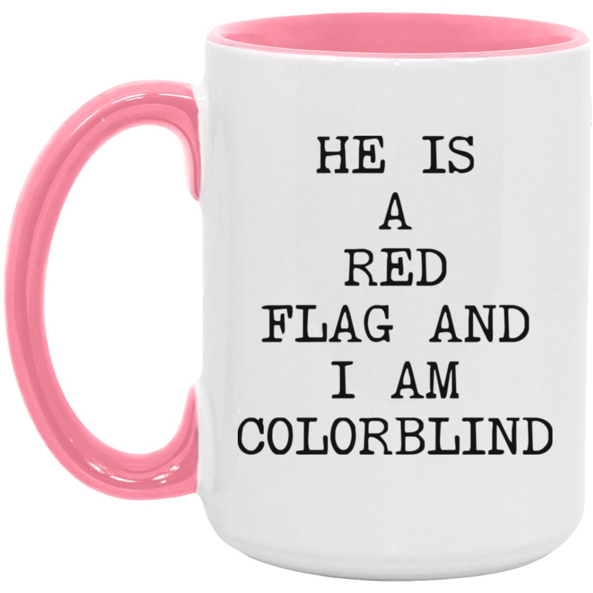Red Flag and Colorblind coffee mug