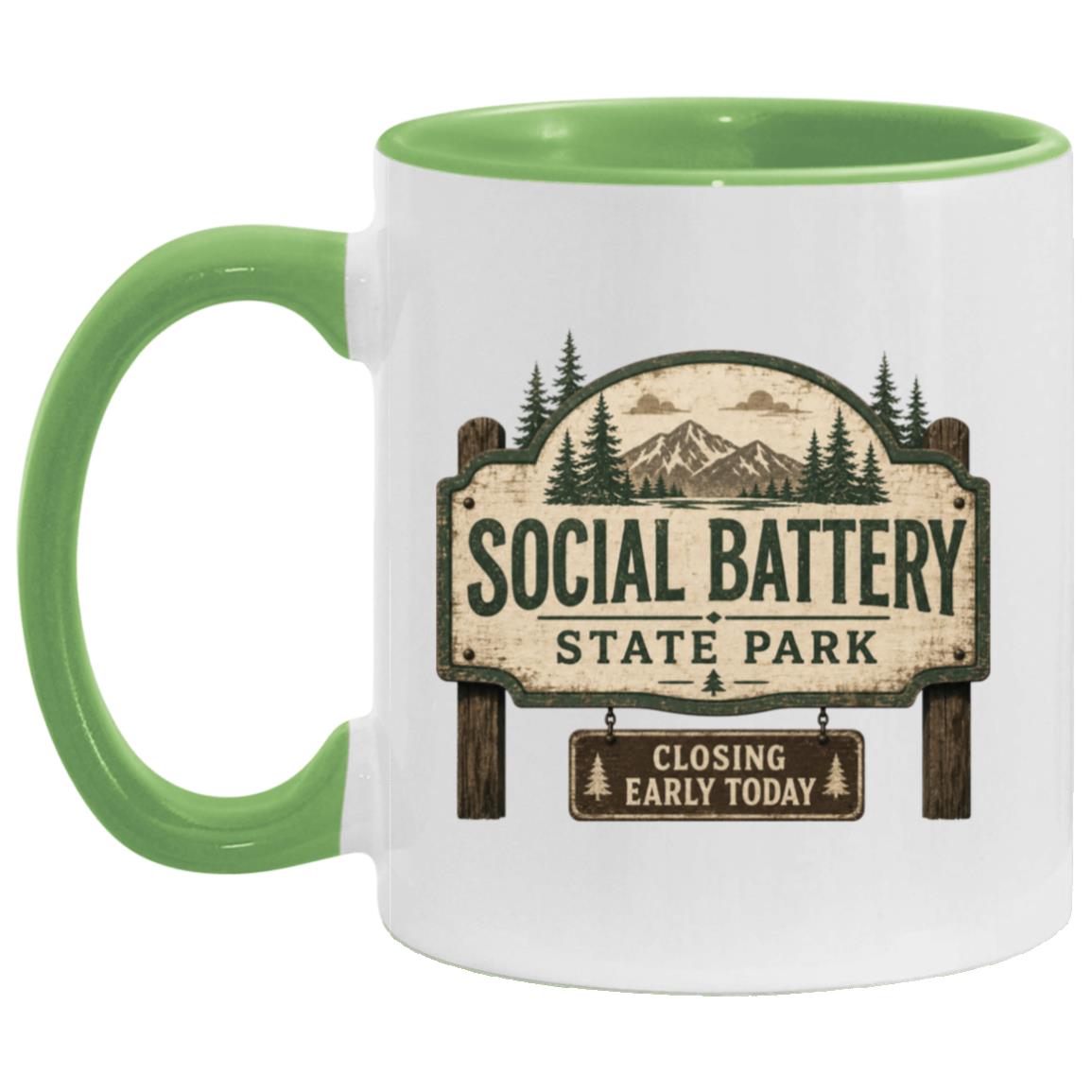 Social Battery State Park coffee mug
