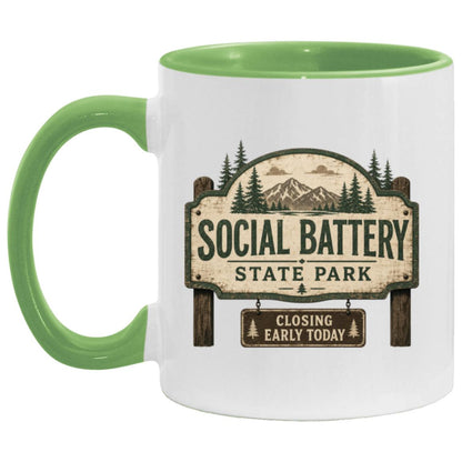 Social Battery State Park coffee mug