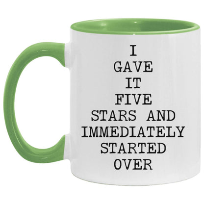 Five Stars Started Over coffee mug