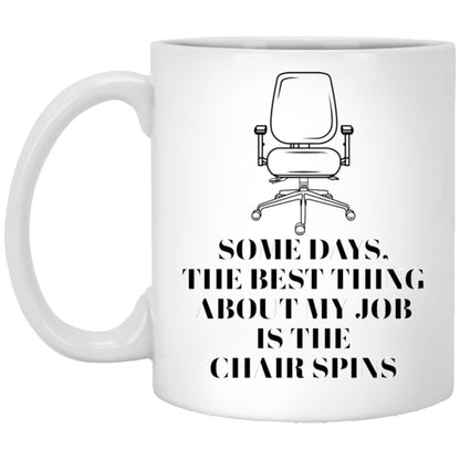 Funny spinning chair office coffee mug