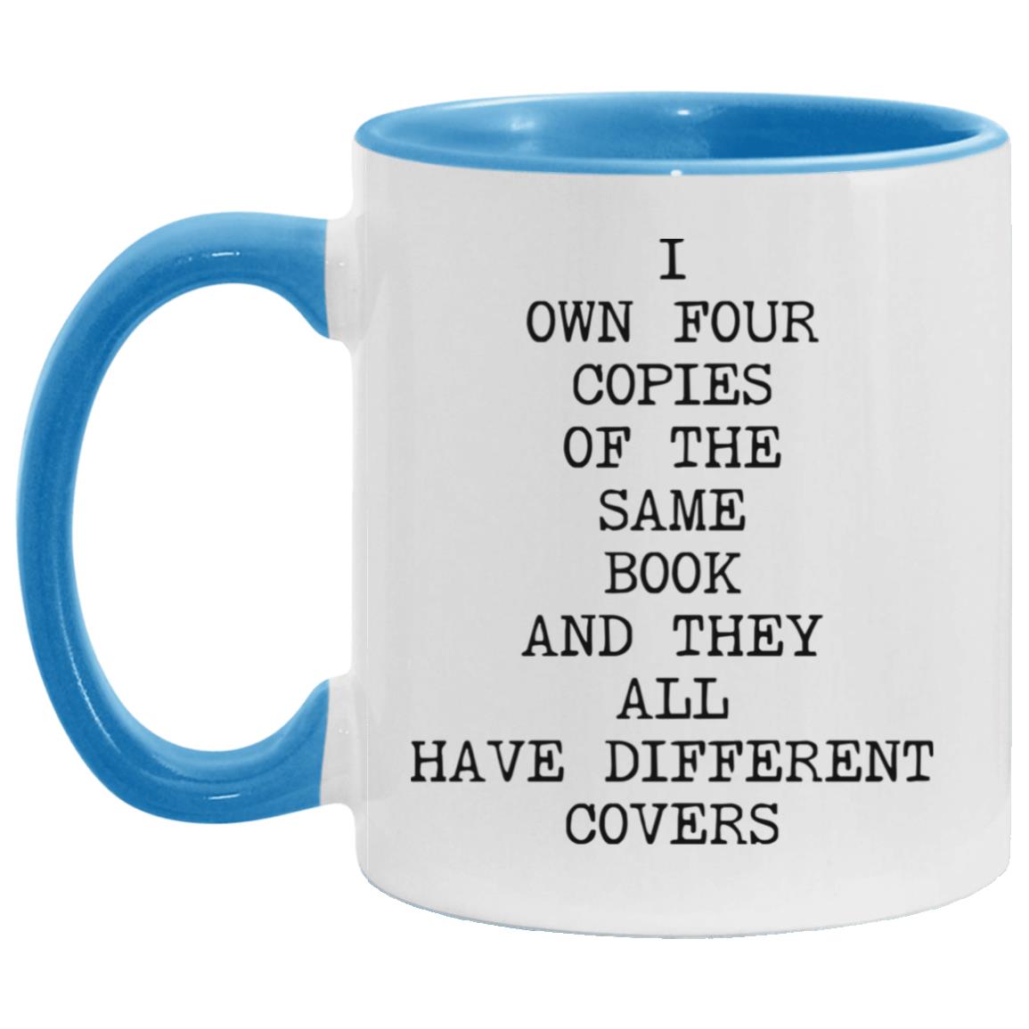 Four Copies Different Covers coffee mug