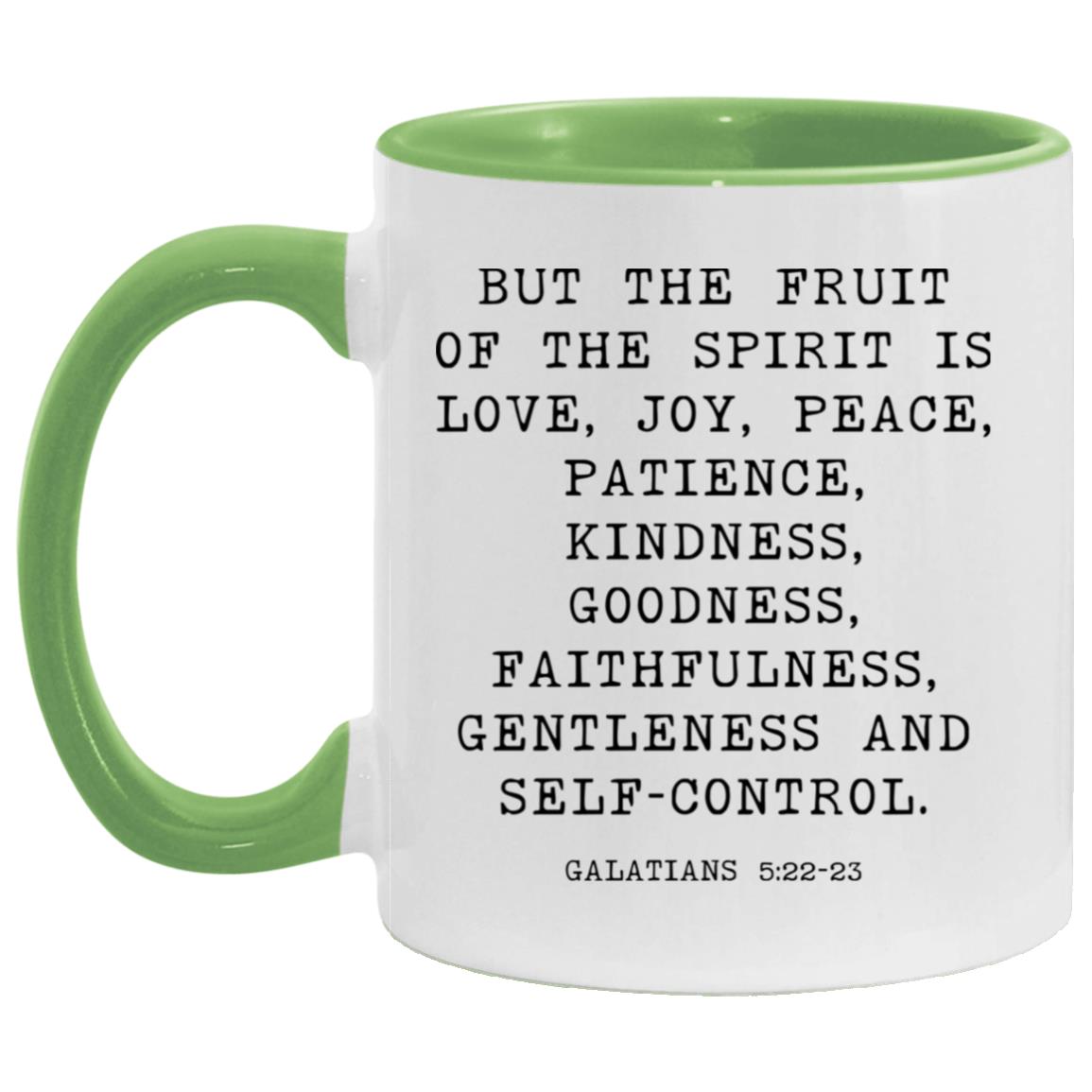 Fruit of the Spirit Bible Verse coffee mug