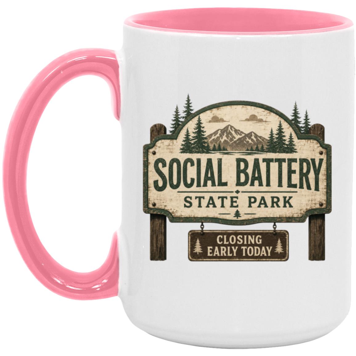 Social Battery State Park coffee mug
