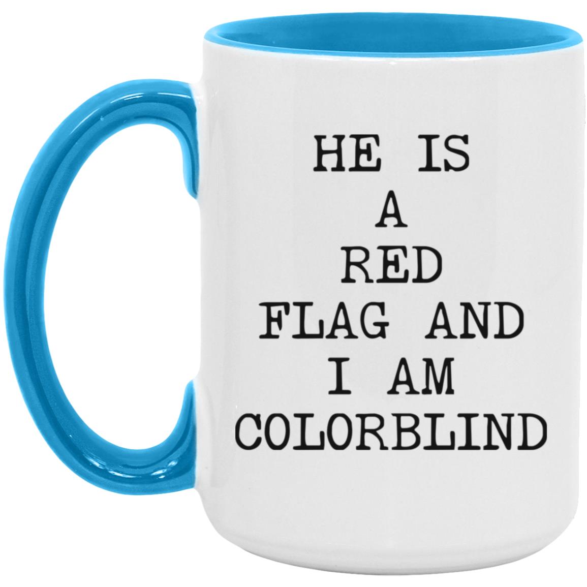 Red Flag and Colorblind coffee mug