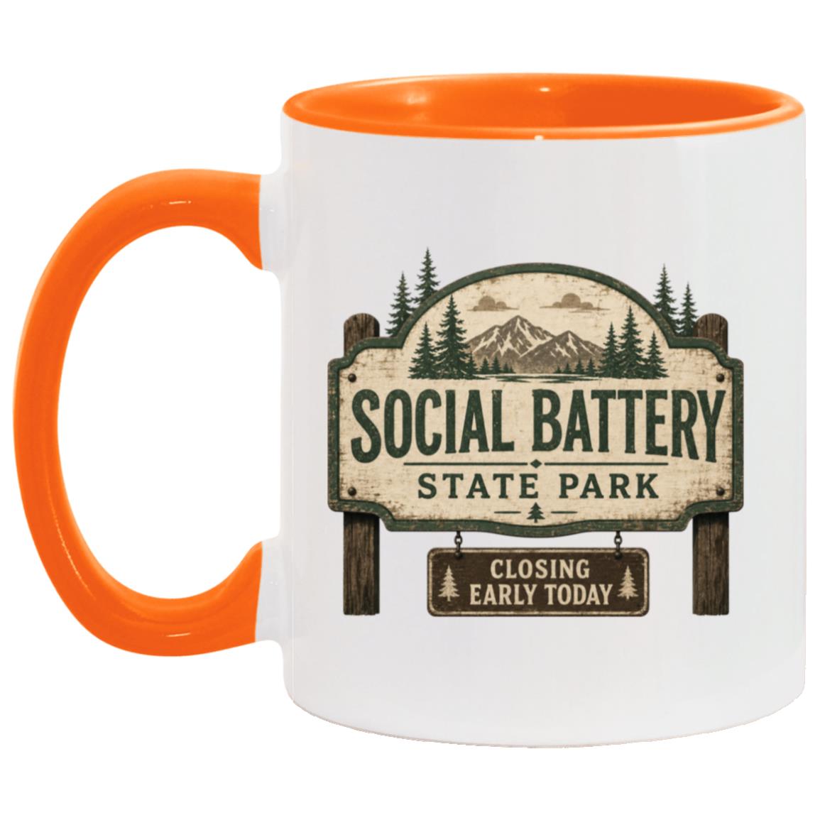 Social Battery State Park coffee mug