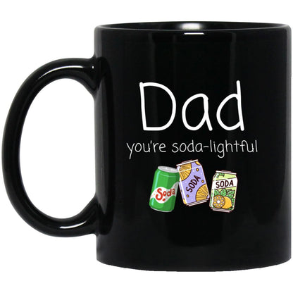Dad Coffee Mug - Funny Soda-Lightful Pun Gift for Dad