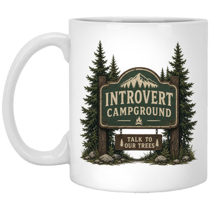 Introvert Campground coffee mug