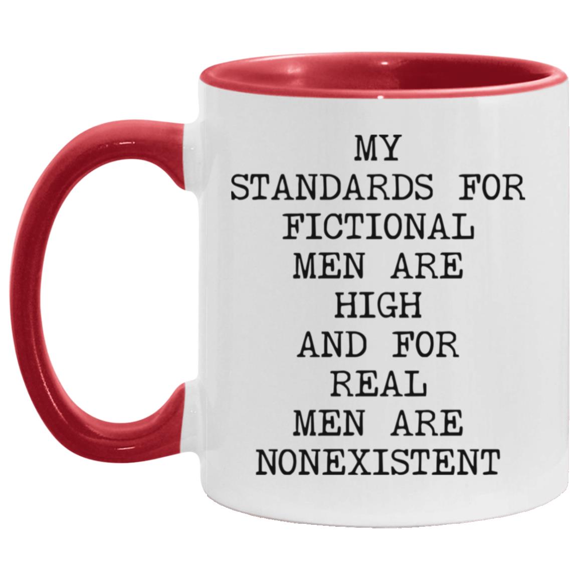 Standards for Fictional Men coffee mug