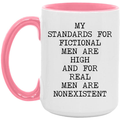 Standards for Fictional Men coffee mug