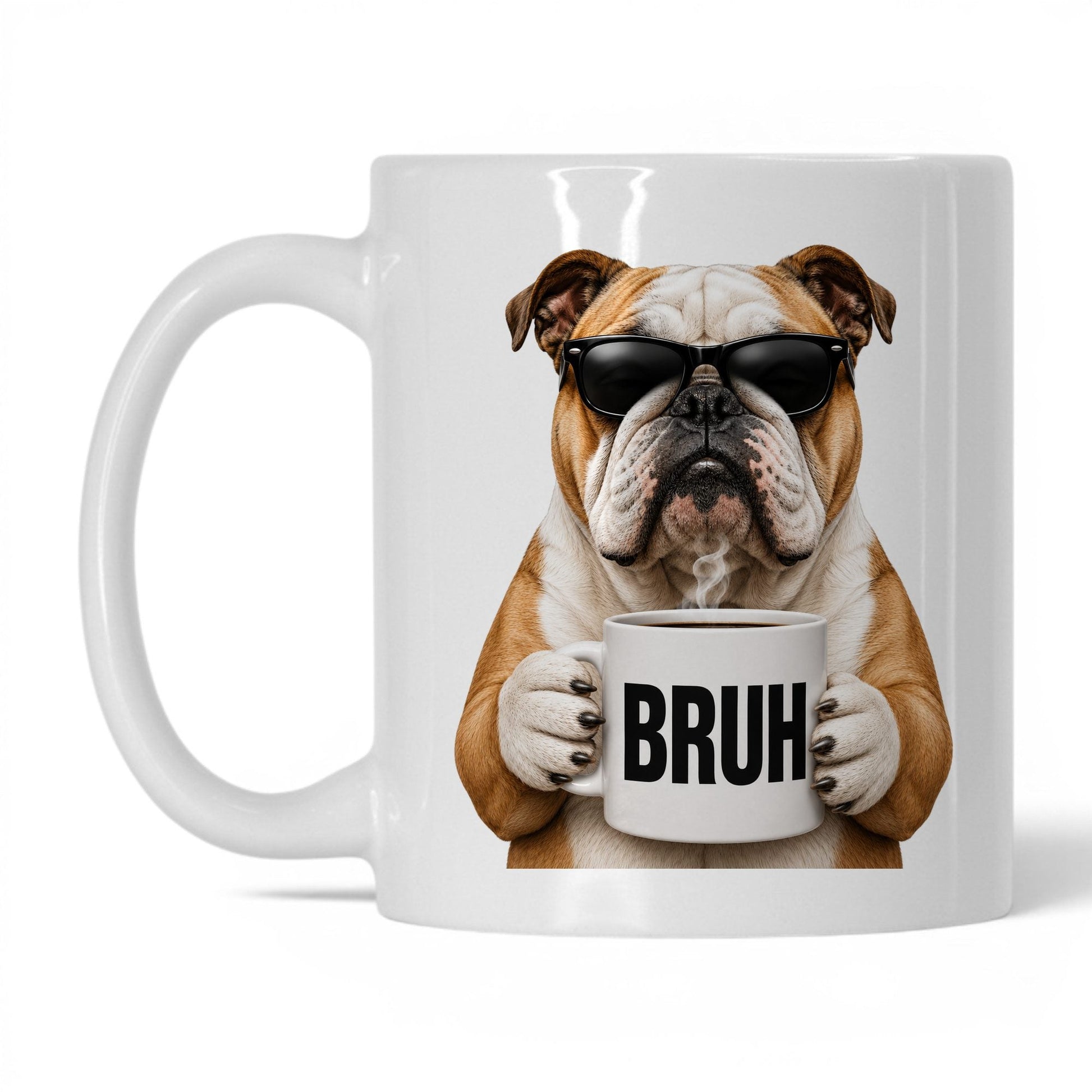 English Bulldog Bruh coffee mug — 11oz White