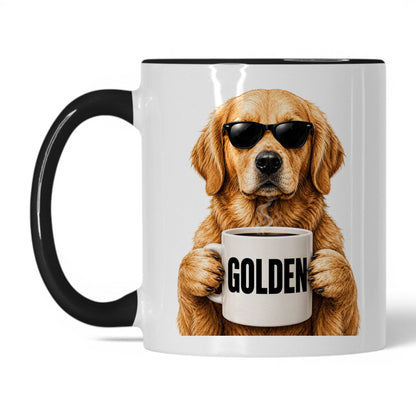 Golden Retriever Golden coffee mug — 11oz White Black