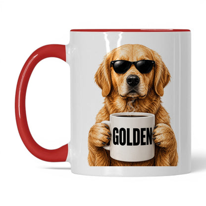 Golden Retriever Golden coffee mug — 11oz White Red