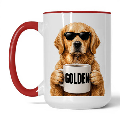 Golden Retriever Golden coffee mug — 15oz White Red