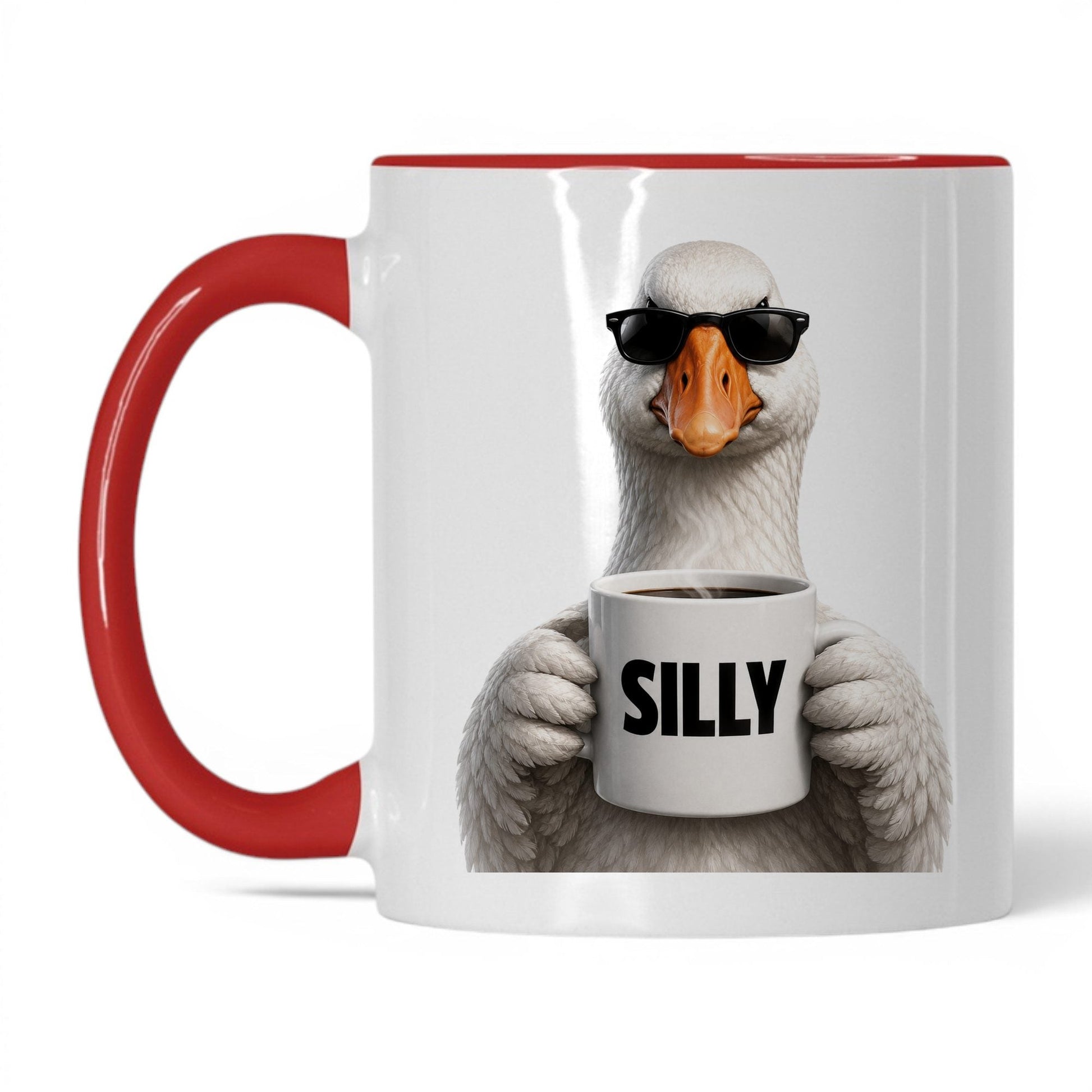 Silly Goose coffee mug 11oz red