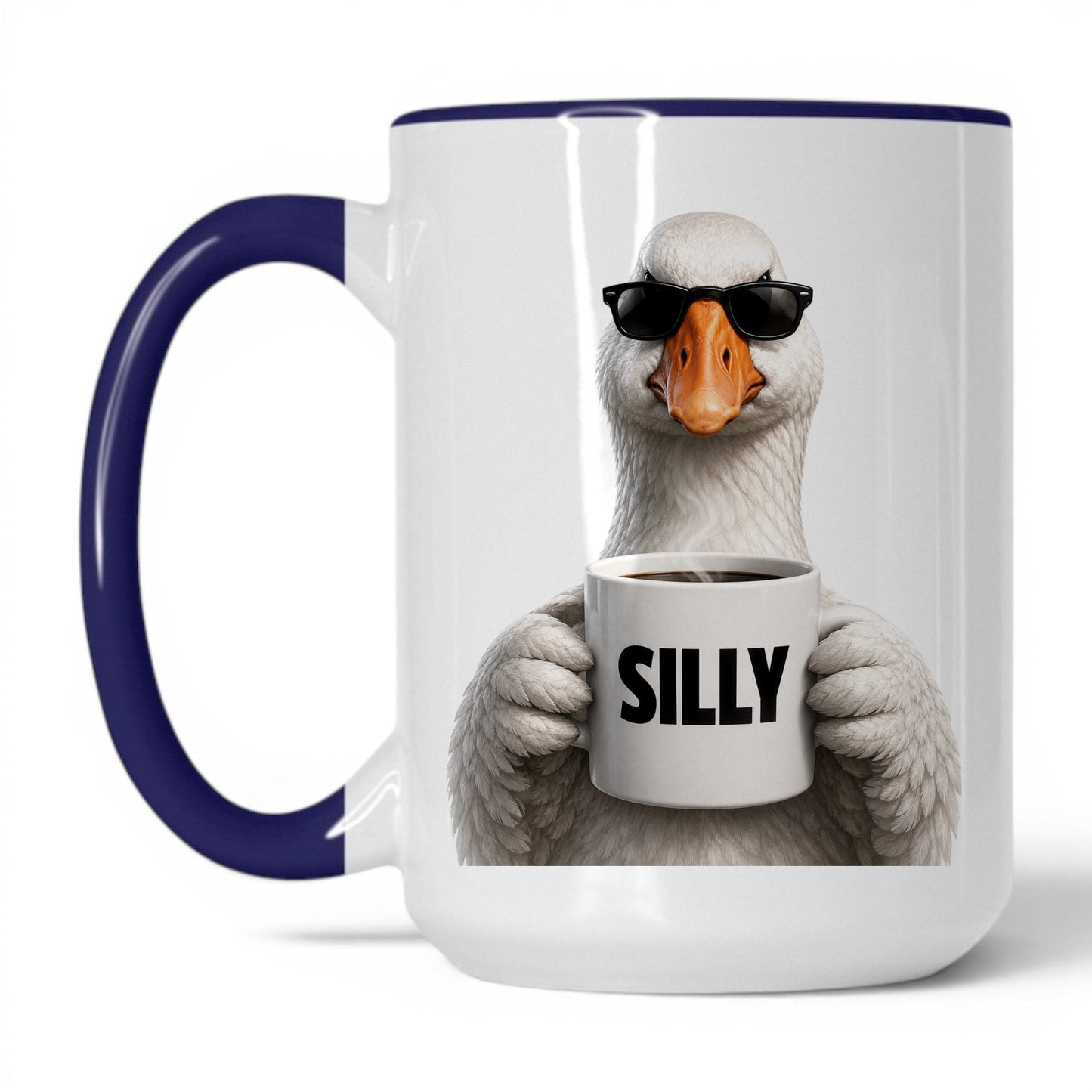 Silly Goose coffee mug 15oz midnight blue