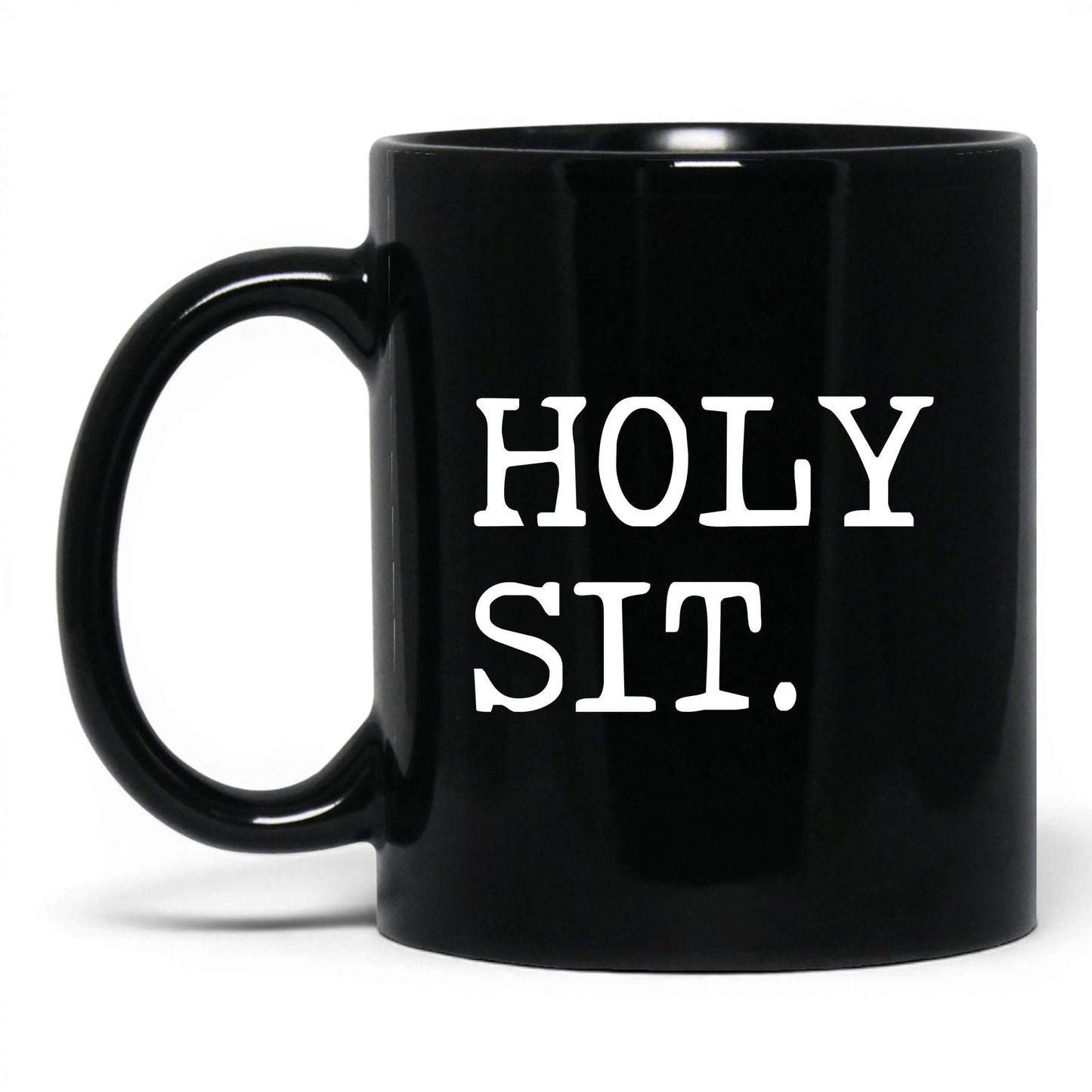 Holy Sit 11oz black coffee mug