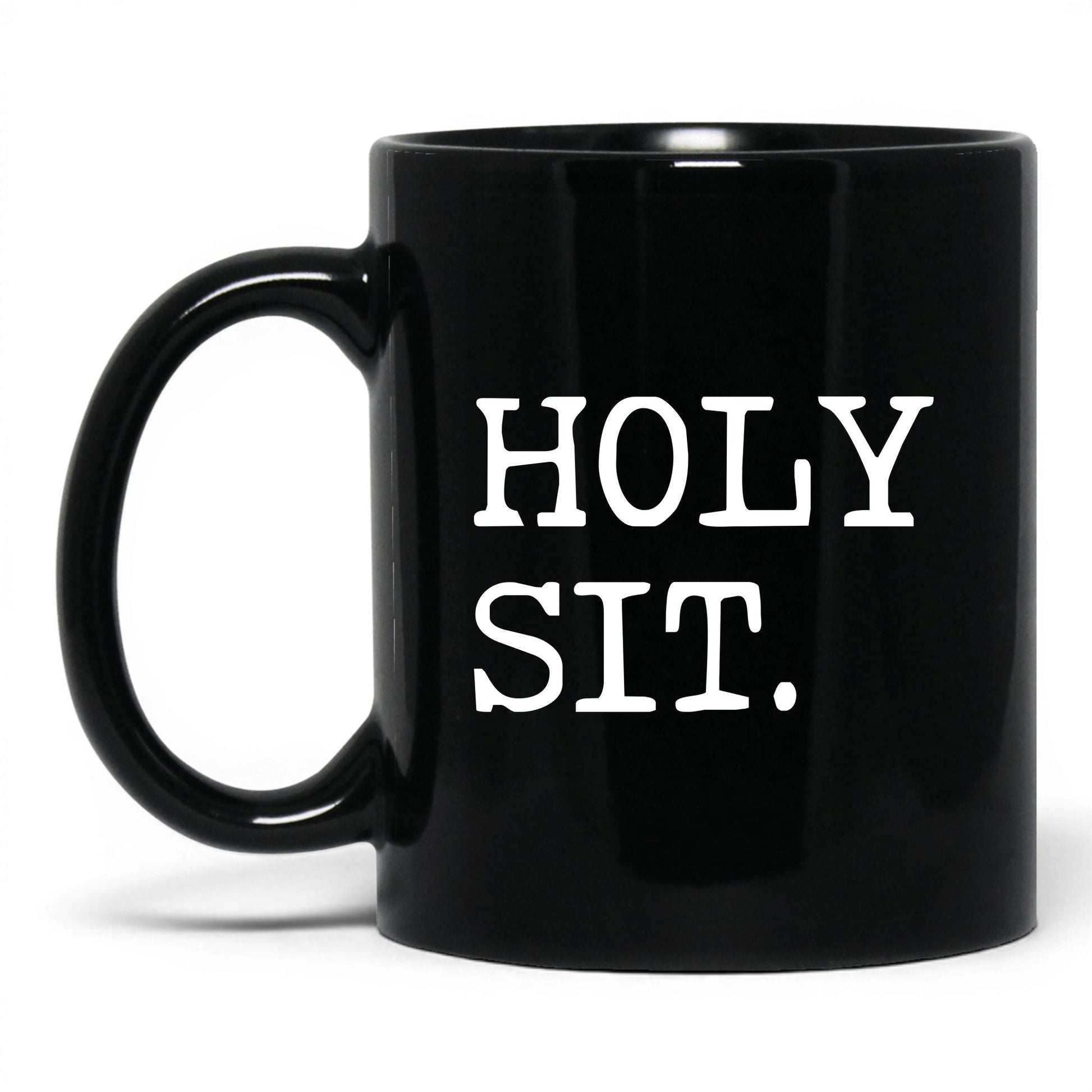 Holy Sit 11oz black coffee mug