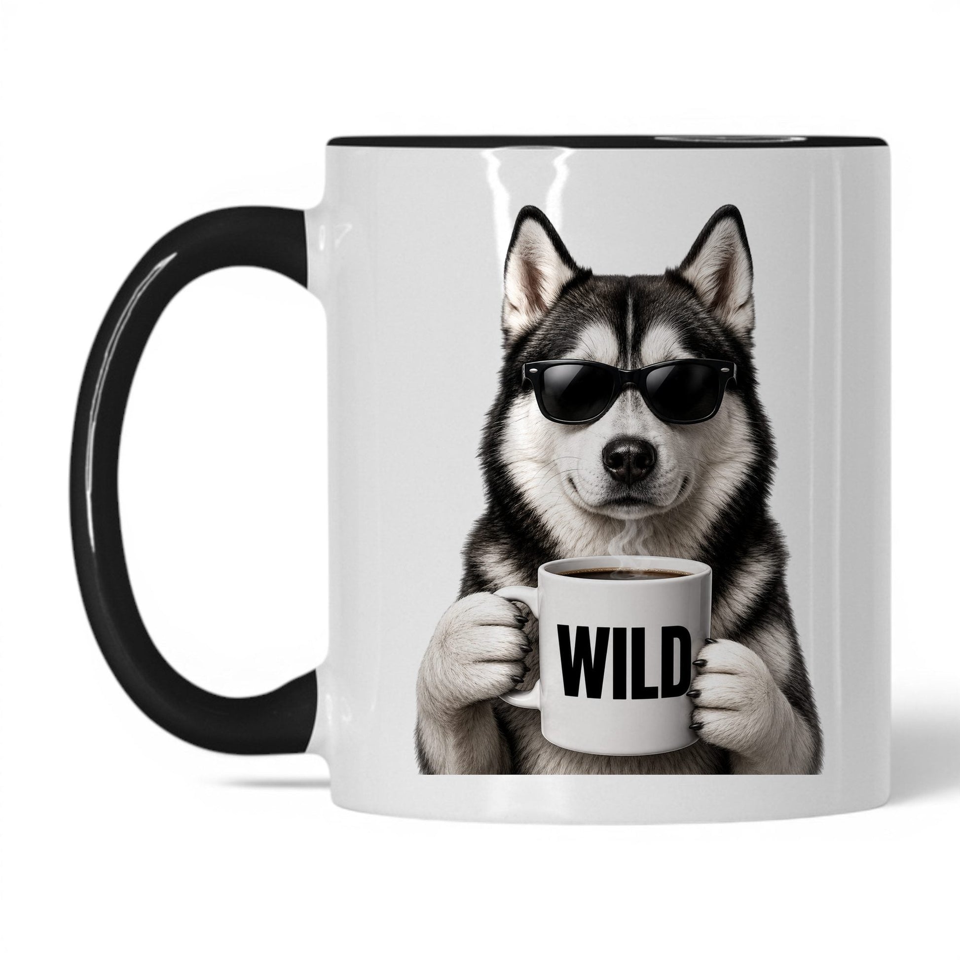 Husky Wild coffee mug — 11oz White Black