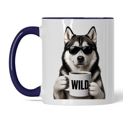 Husky Wild coffee mug — 11oz White Midnight Blue