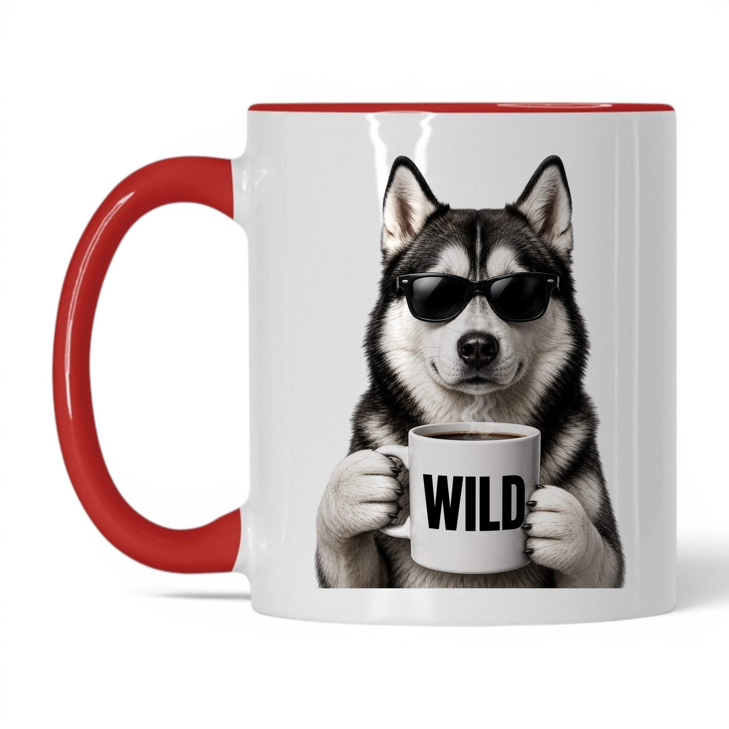 Husky Wild coffee mug — 11oz White Red