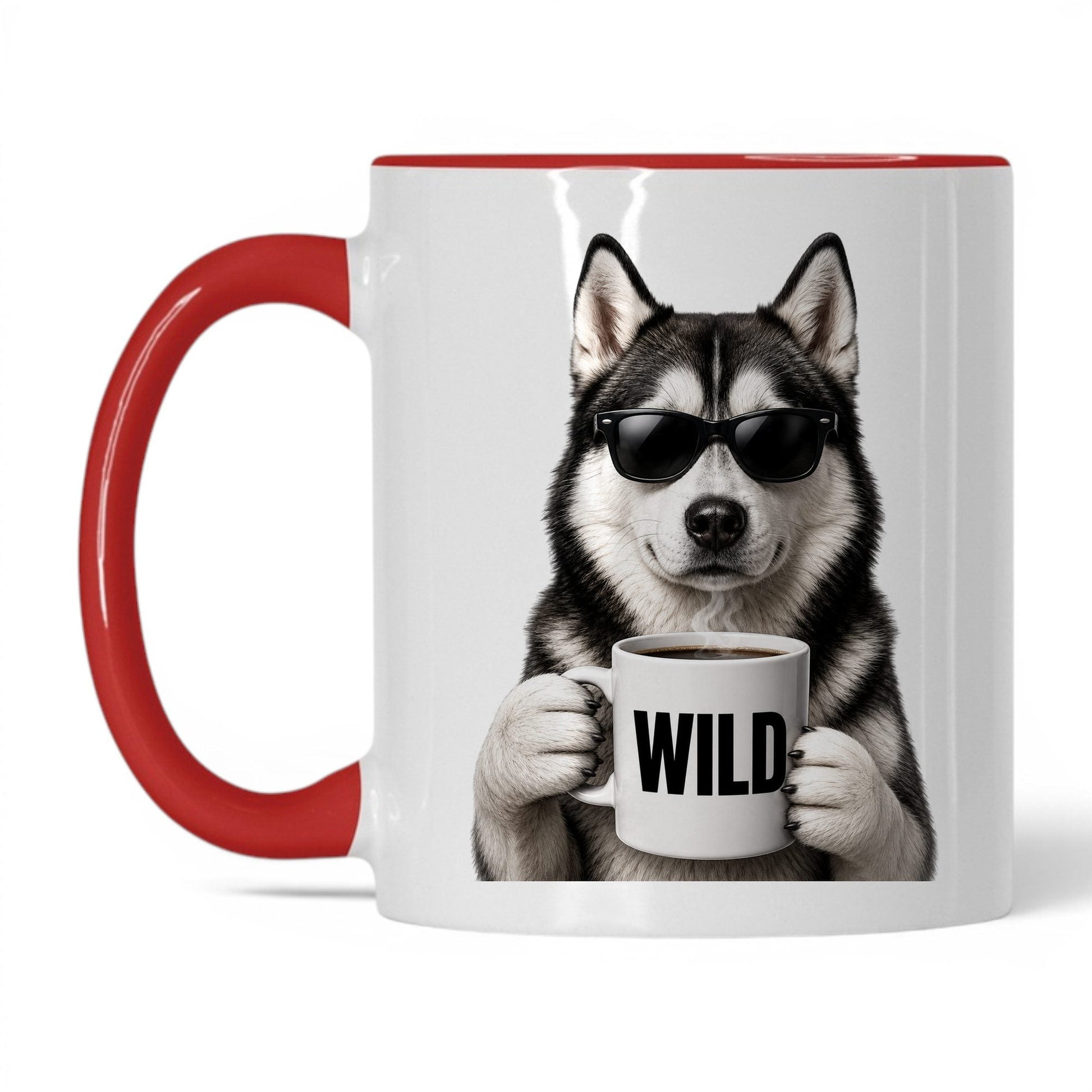 Husky Wild coffee mug — 11oz White Red