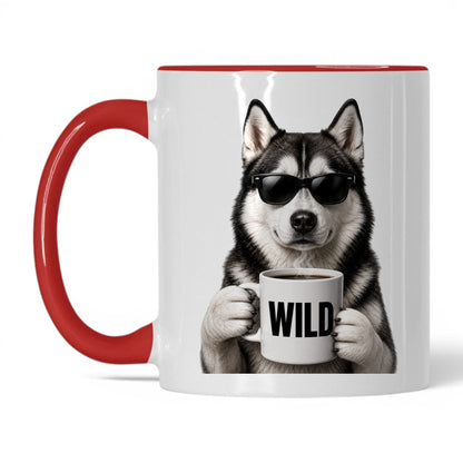 Husky Wild coffee mug — 11oz White Red
