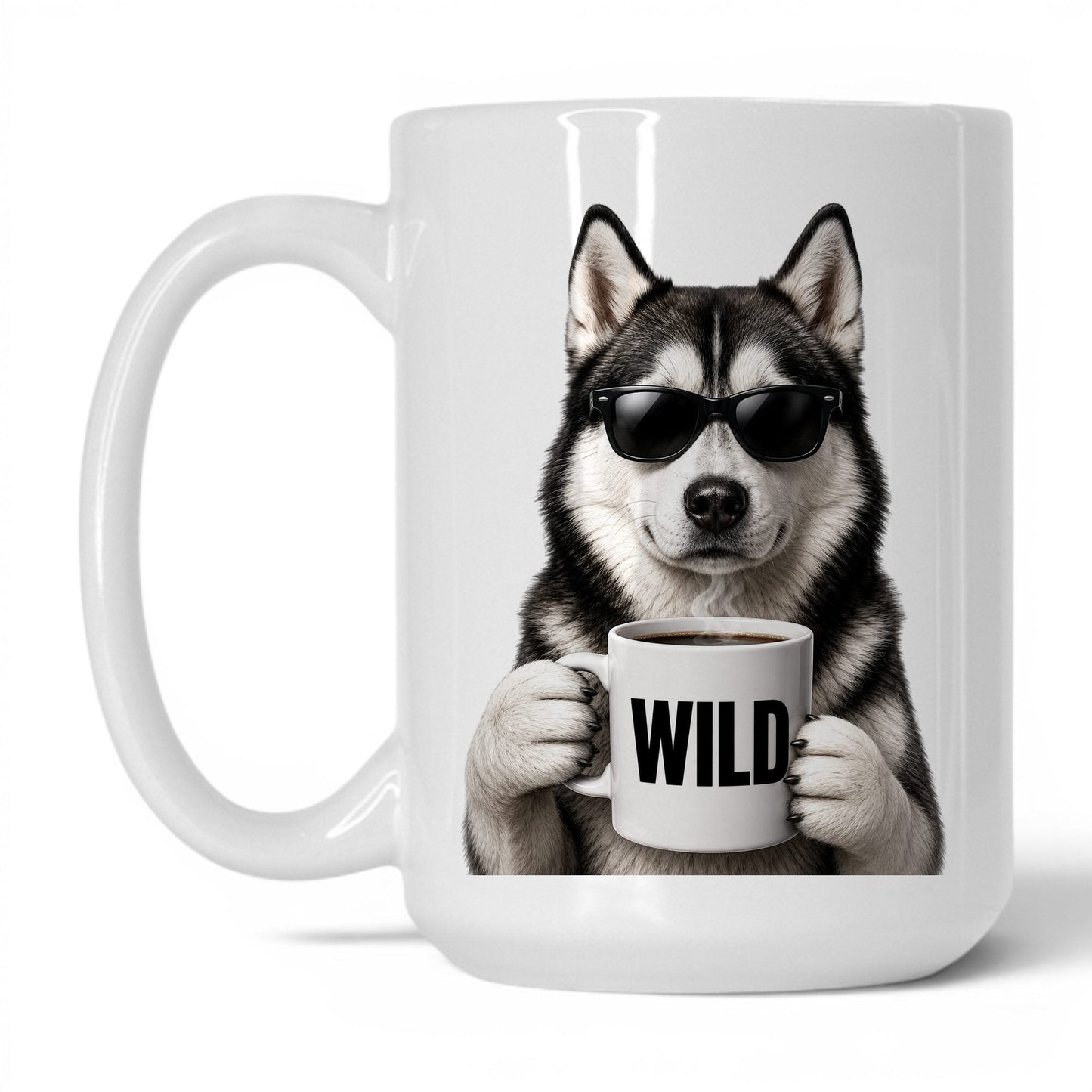 Husky Wild coffee mug — 15oz White