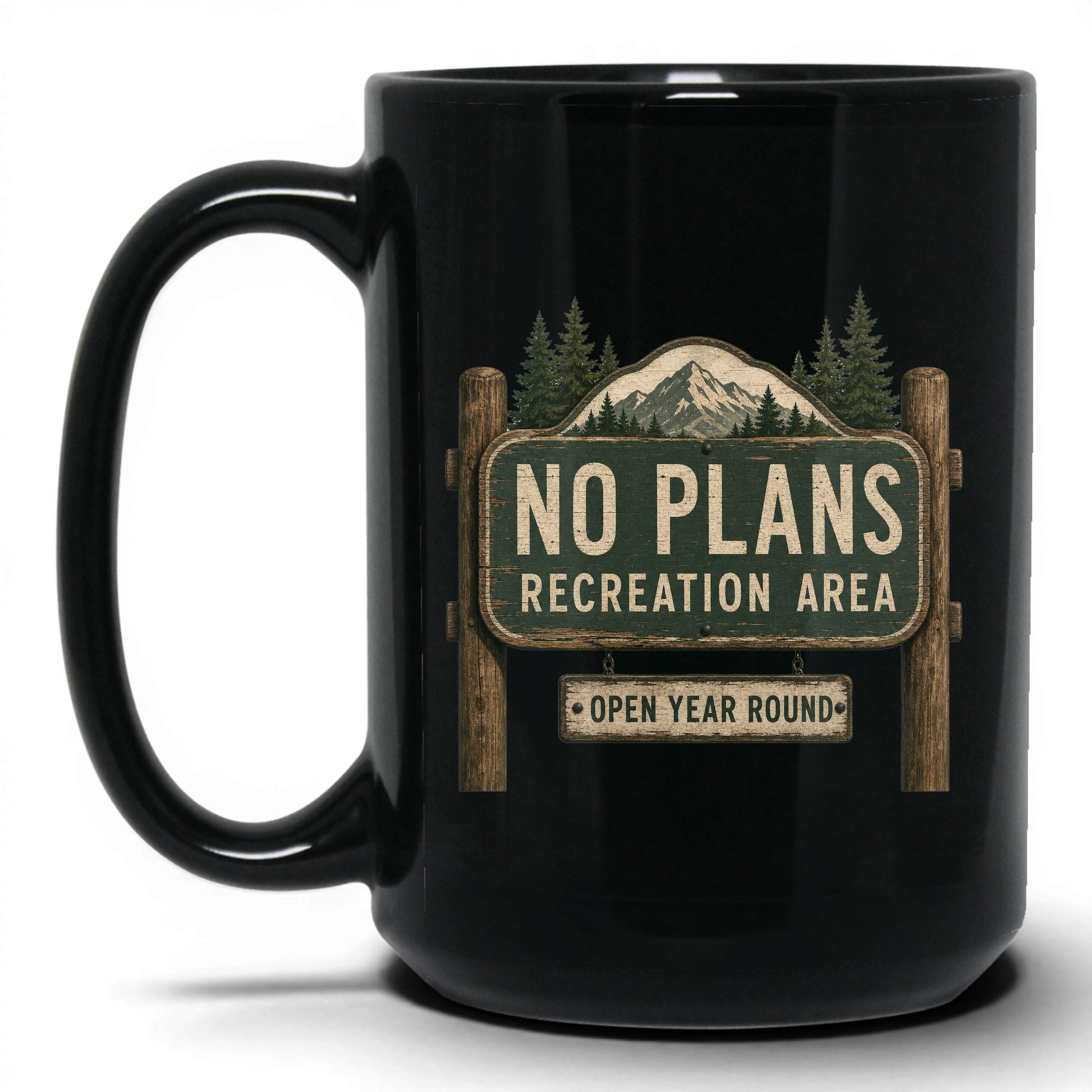 No Plans Recreation Area Coffee Mug – 15oz Black Mug
