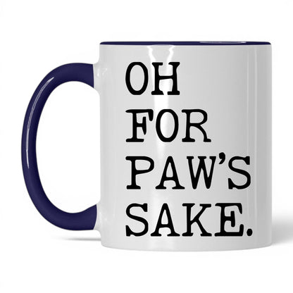 Oh for Paw’s Sake 11oz white and midnight blue coffee mug