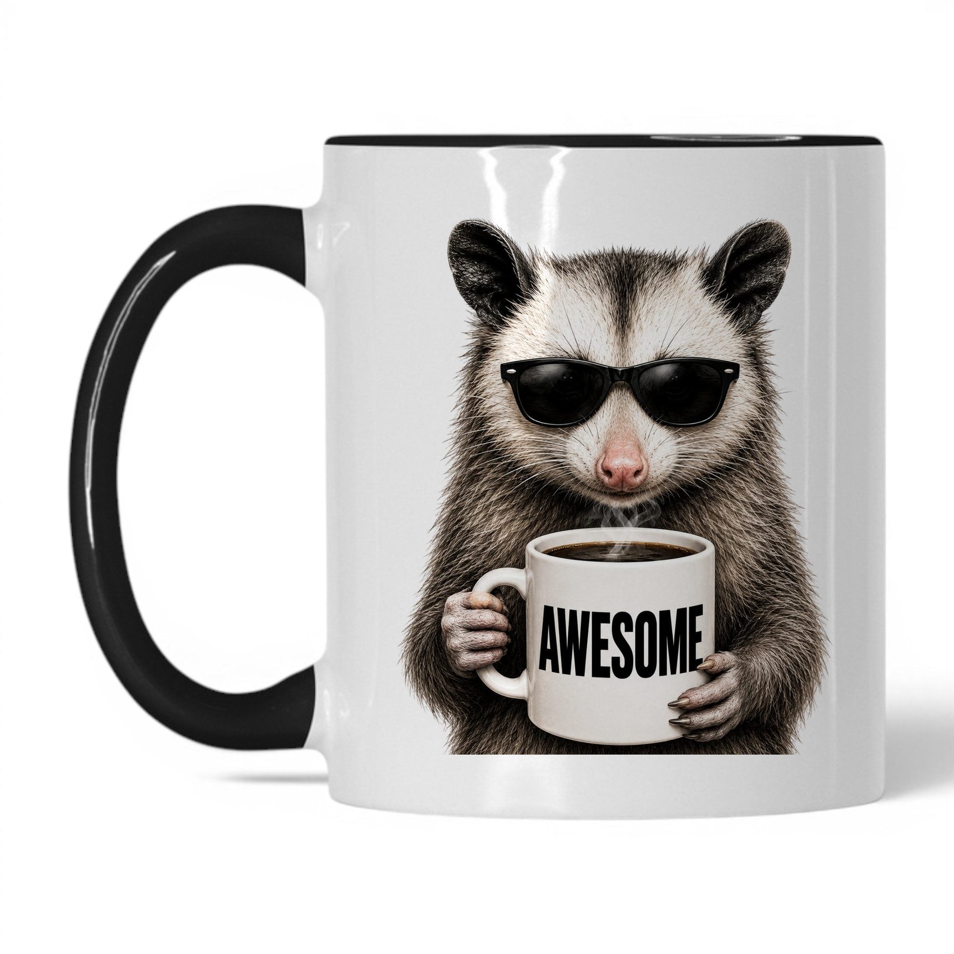 Opossum Awesome coffee mug 11oz black