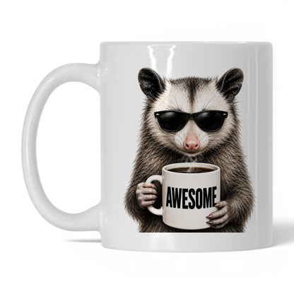 Opossum Awesome coffee mug 11oz white