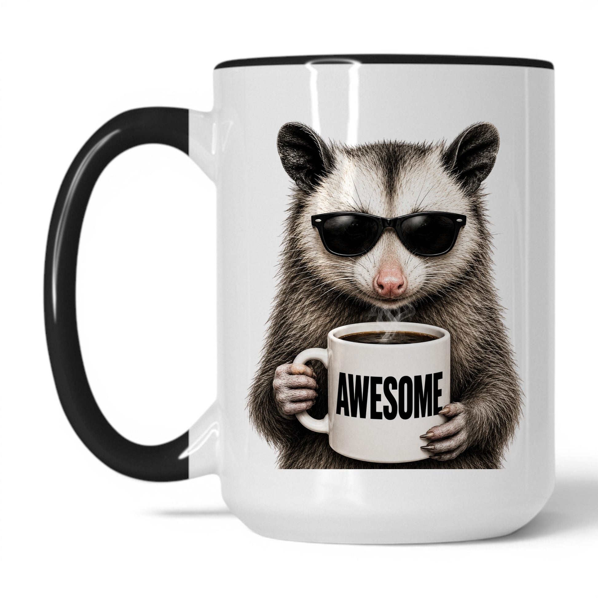 Opossum Awesome coffee mug
