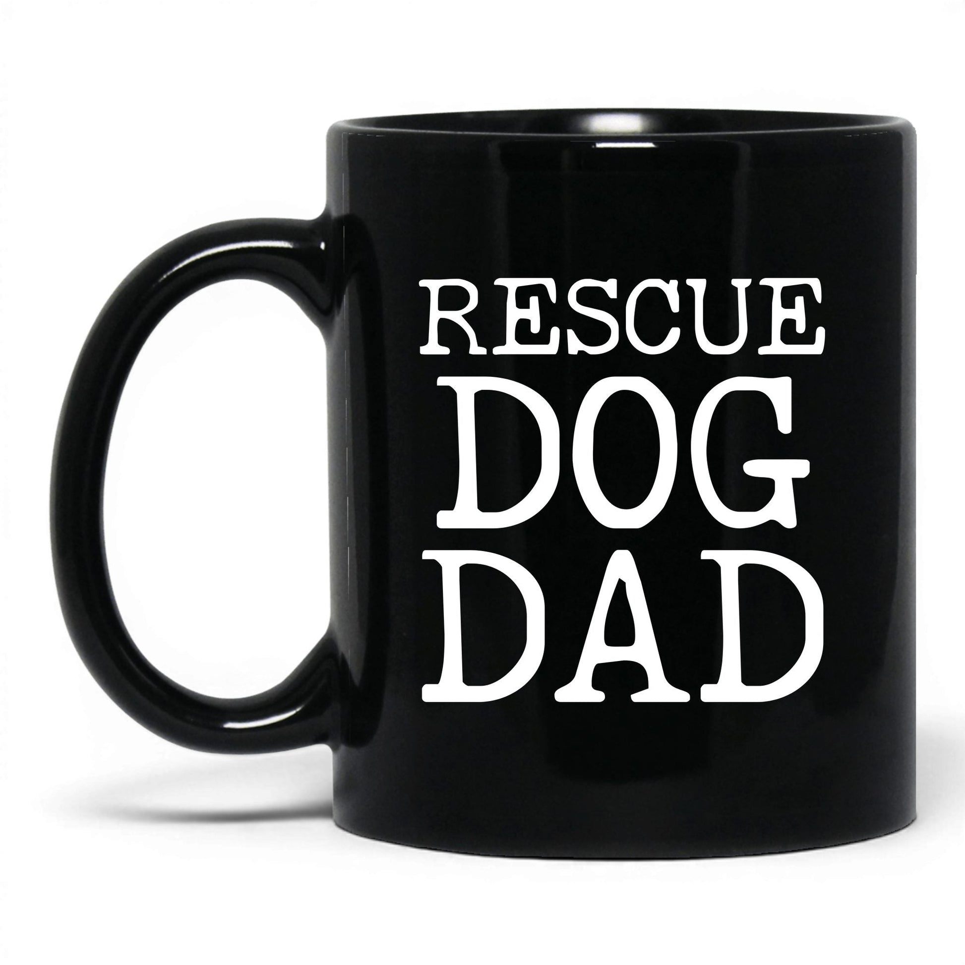 Rescue Dog Dad 11oz black coffee mug